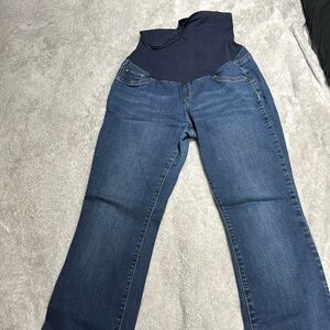 Maternity bootcut jeans with belly band